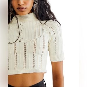 Free People Romy Swit Crop Sweater